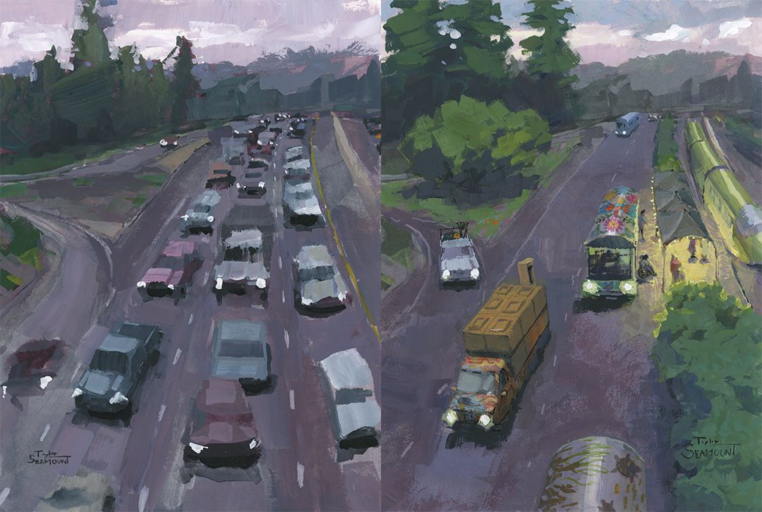 Traffic Diptych by Taylor Seamount